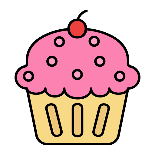 Muffin Generic Thin Outline Color icon