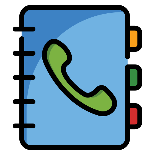 Contact book Generic Outline Color icon
