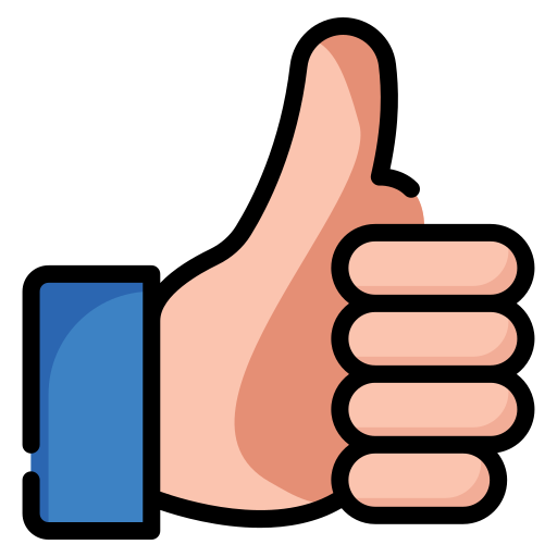 Thumb up Generic Outline Color icon