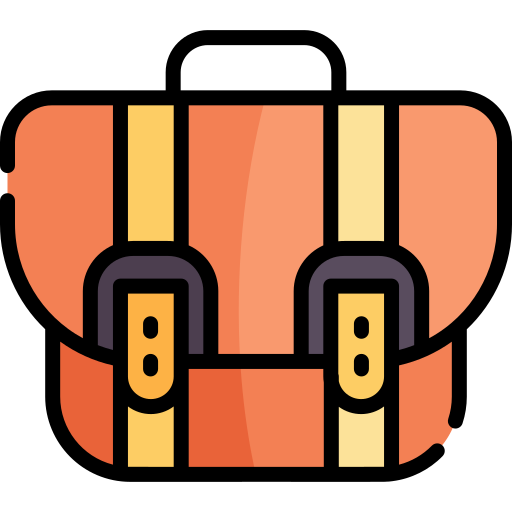 Briefcase Kawaii Lineal color icon