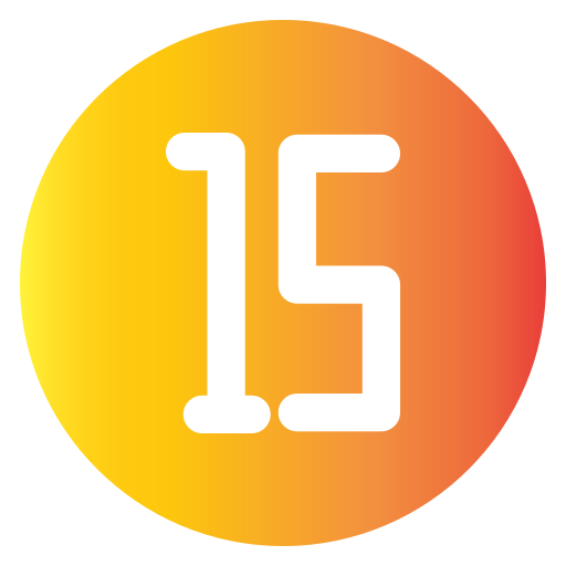 Fifteen Generic Flat Gradient icon