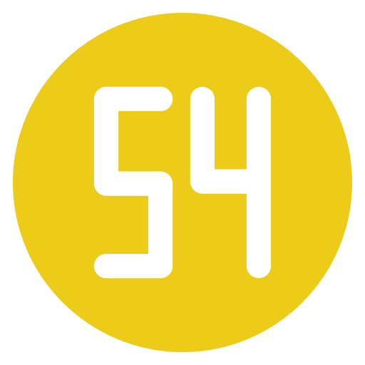 Fifty four free icon