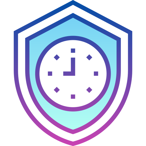 Time Detailed bright Gradient icon