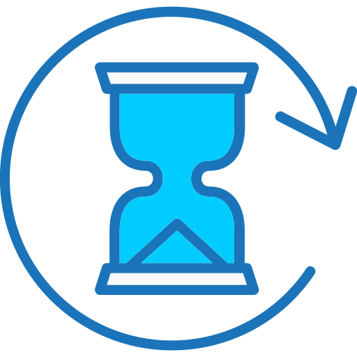 Sand clock Generic Blue icon