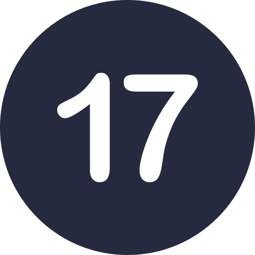 de diecisiete icono gratis