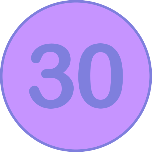 número 30 grátis ícone número 30 grátis ícone