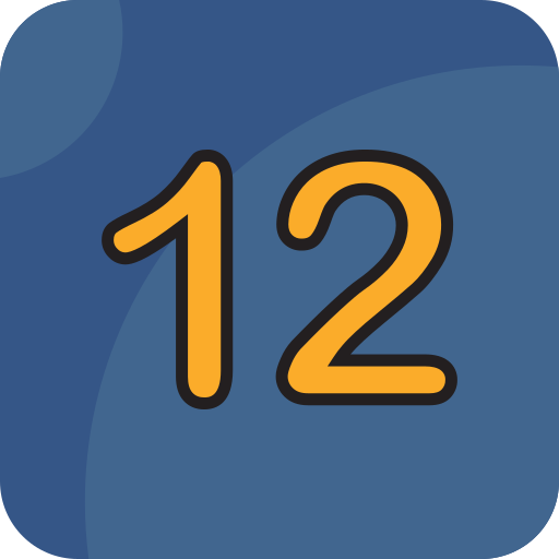 Number 12 Generic Outline Color icon