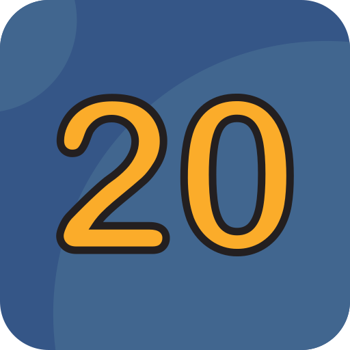 número 20 icono gratis