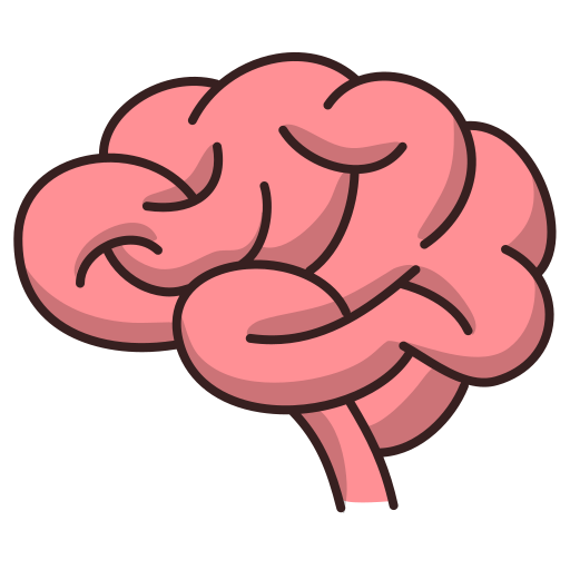 pink brain cartoon