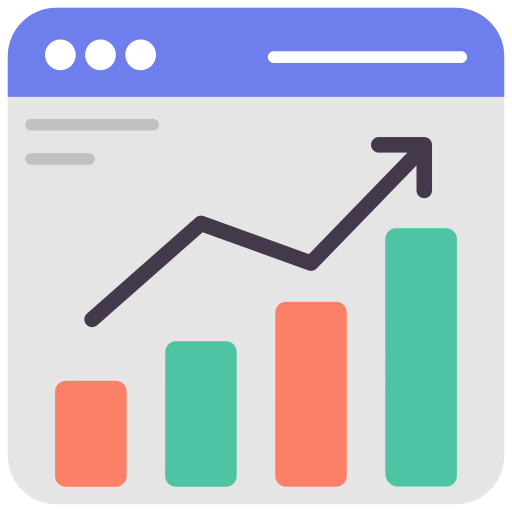 tabla de crecimiento icono gratis