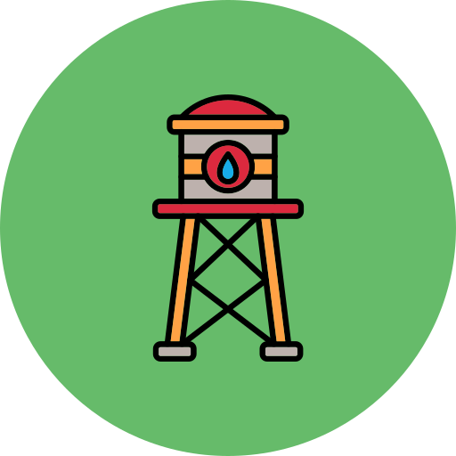 Water tower Generic Outline Color icon