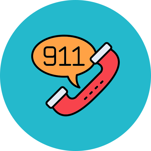 llamada al 911 icono gratis