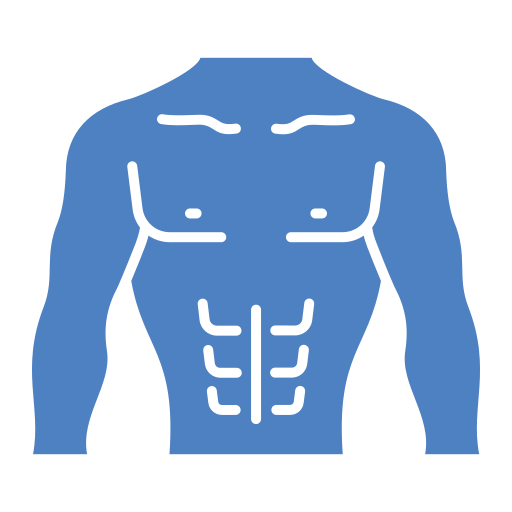 Sixpack abs Icon - Download in Colored Outline Style