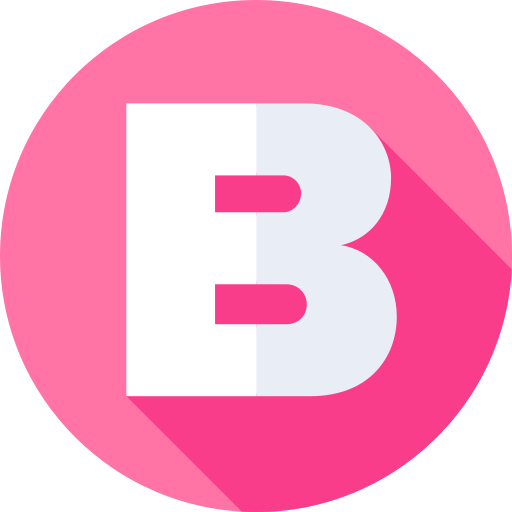 B Flat Circular Flat Icon