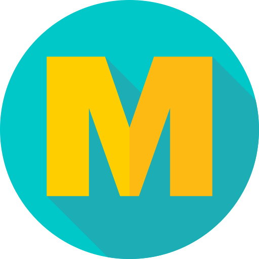 M Flat Circular Flat icon