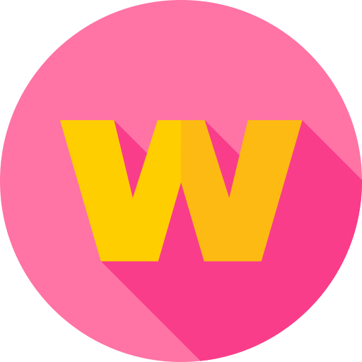 W Flat Circular Flat icon