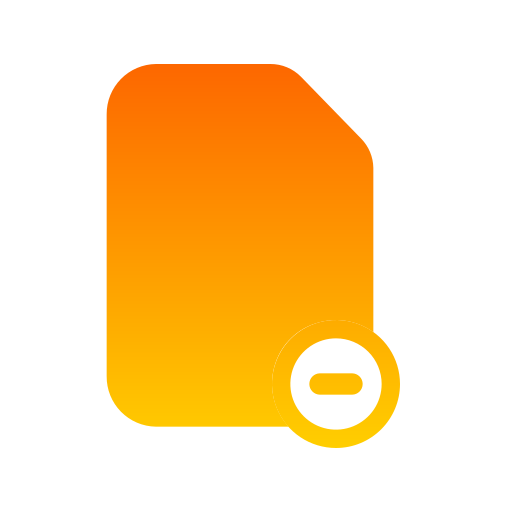 Delete file Generic Flat Gradient icon