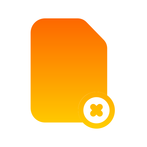 Delete file Generic Flat Gradient icon