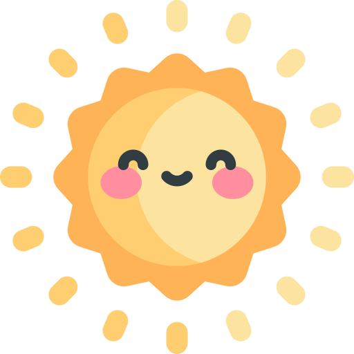 Sun Kawaii Flat icon