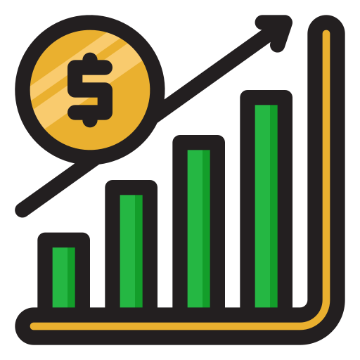 gráfico de crecimiento icono gratis