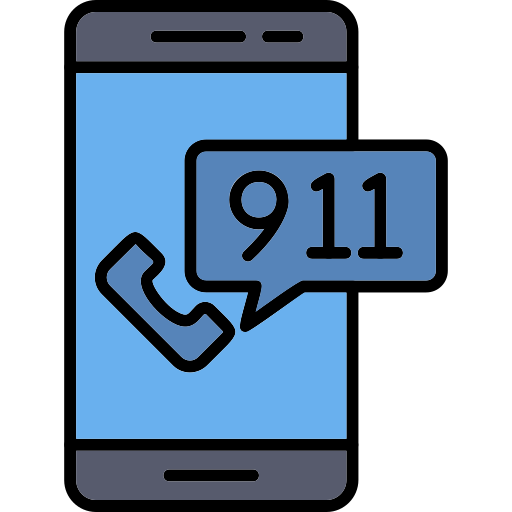 llamada al 911 icono gratis