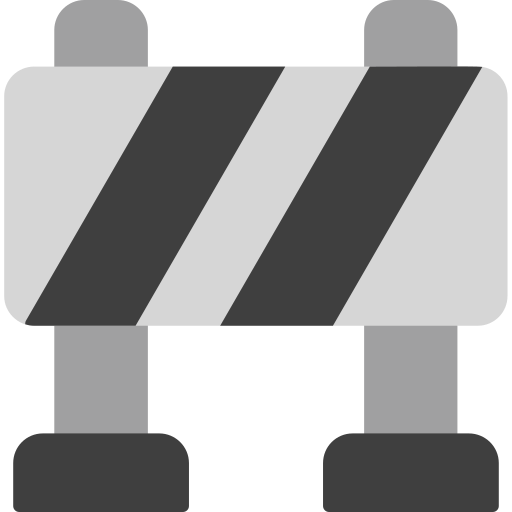 Traffic barrier free icon