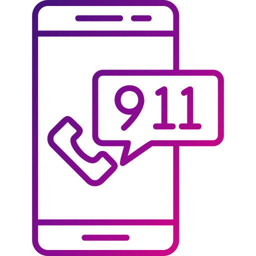 llamada al 911 icono gratis