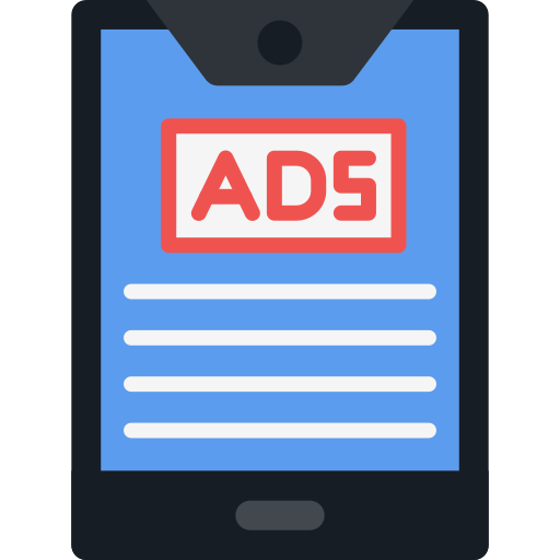 la publicidad móvil icono gratis