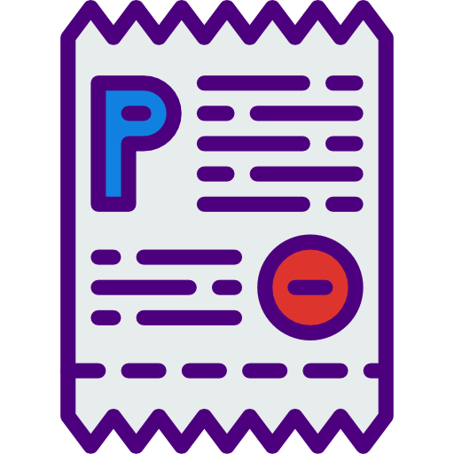 Ticket de parking - Icônes interface gratuites