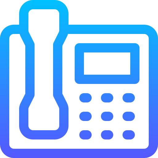 Telephone Basic Gradient Lineal color icon