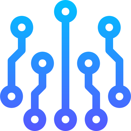 Electrical circuit Basic Gradient Lineal color icon