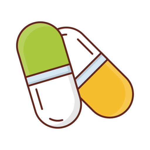 Pills Generic Outline Color icon