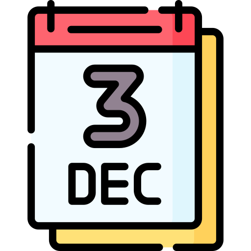 3 de diciembre icono gratis