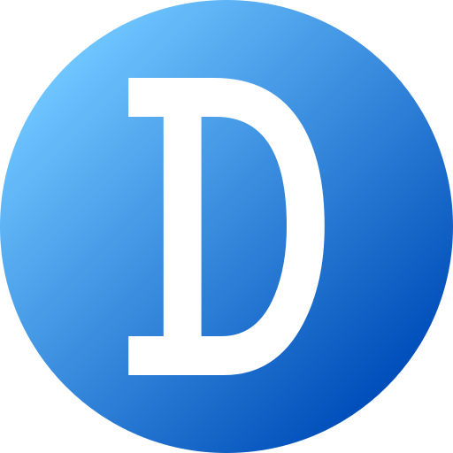 Letter D Generic Flat Gradient icon