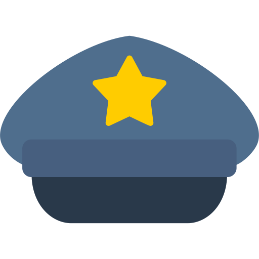 sombrero de policía icono gratis