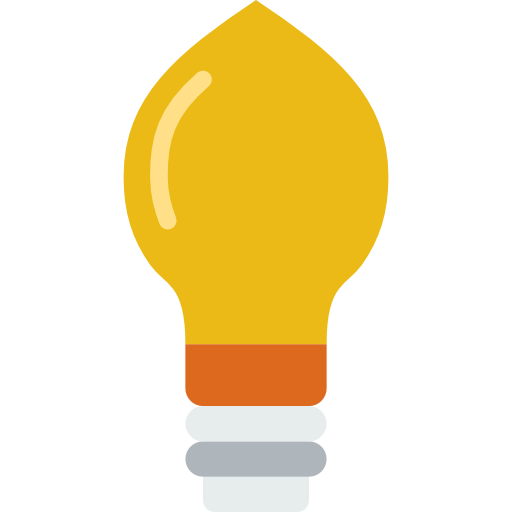 Light bulb prettycons Flat icon