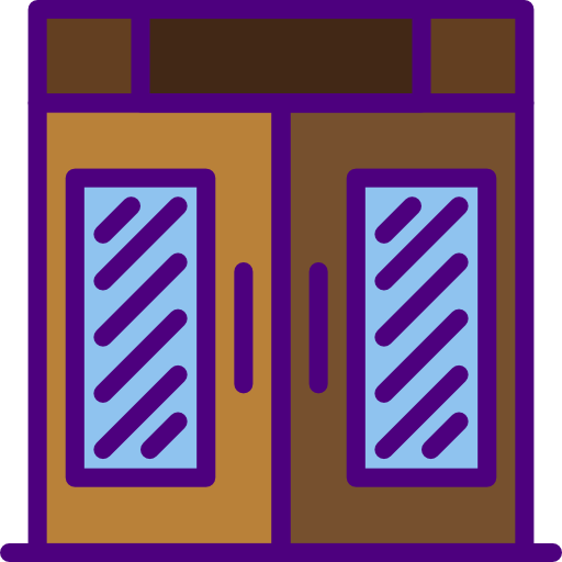 Double Door Prettycons Lineal Color Icon