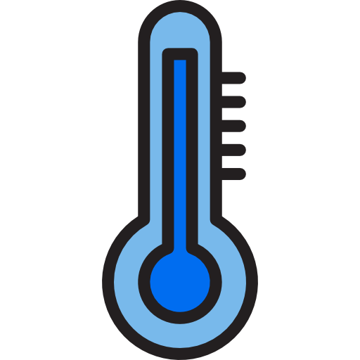 Thermometer srip Lineal Color icon