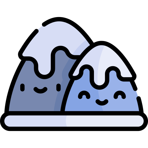 Mountains Kawaii Lineal color icon