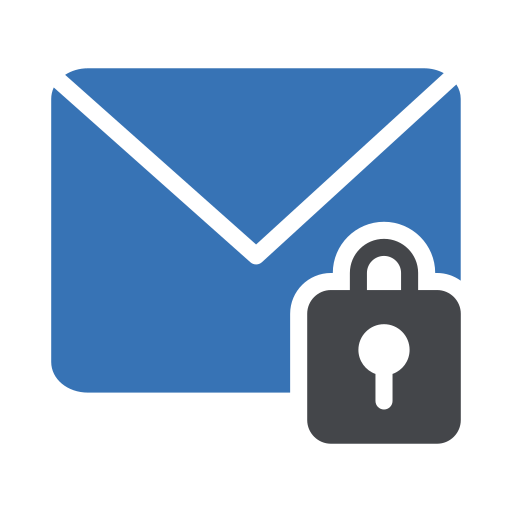 Confidential email Generic Blue icon