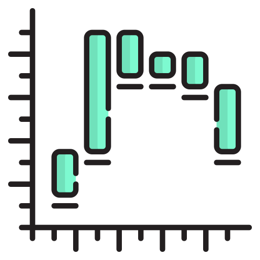 gráfico de cascada icono gratis