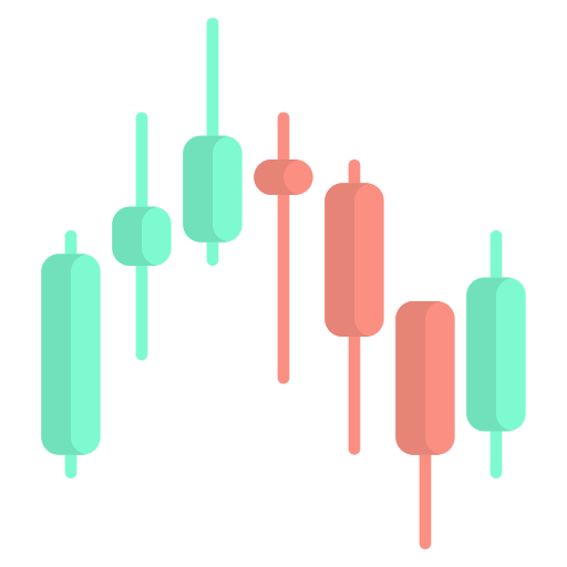 gráfico de velas icono gratis