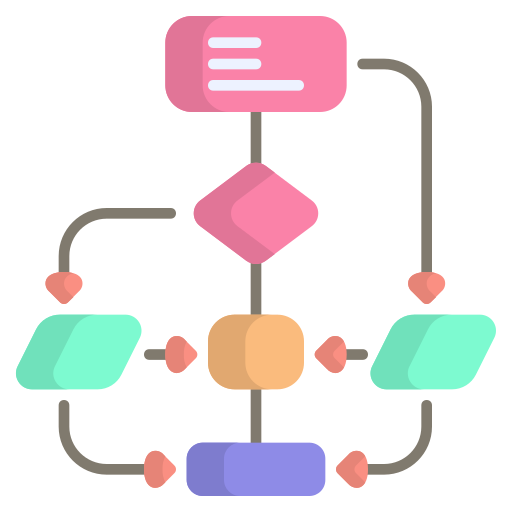 Diagrama de flujo icono gratis