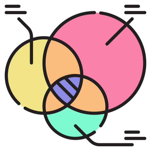 diagrama de venn icono gratis