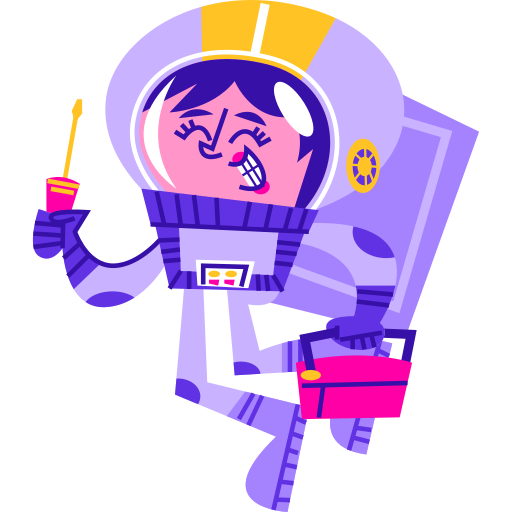 Astronaut free sticker
