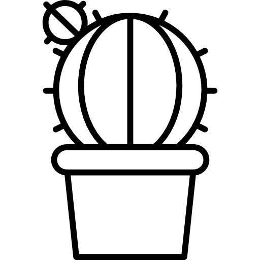 free black and white cactus clipart outline