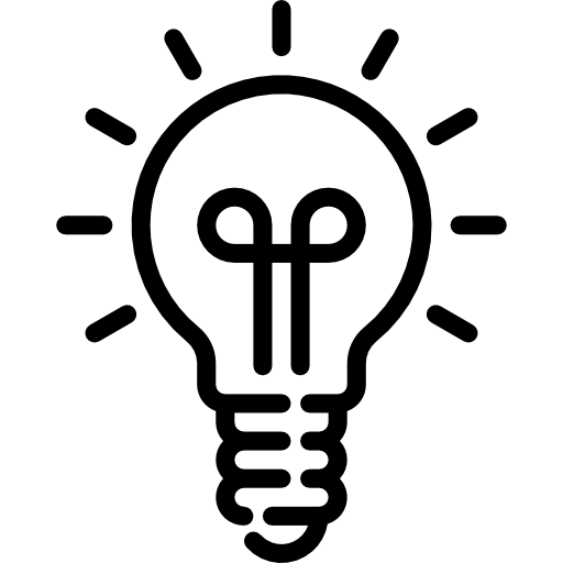 Żarówka srip Lineal ikona