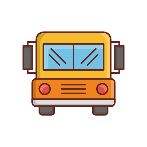 School bus Generic Outline Color icon