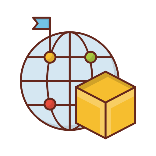 Global shipping free icon