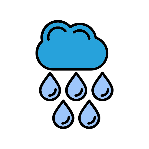 Rain Generic Outline Color icon